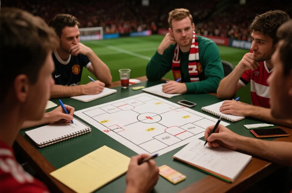 客厅里记录比赛数据和笔记的球迷